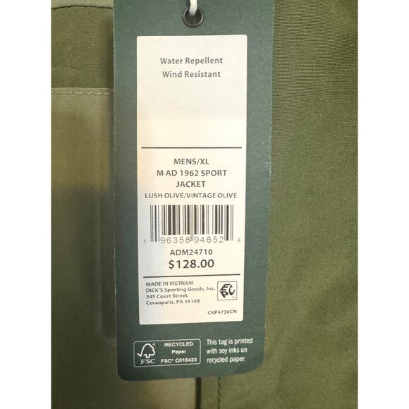 Alpine Design 1962 Sport Men's XL  Jacket Water Repellent Wind NWT $128 Full Zip - Picture 6 of 13